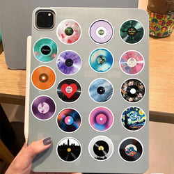 10/30/50PCS Cartoon Vinyl Record CD Stickers Music Toys Decoration DIY Skateboard Guitar Phone Notebook Kids Toys Funny Sticker (ONLINE ORDER ONLY)