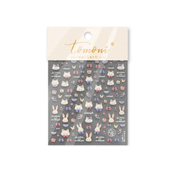 Bunny Love Heart Rabbit Nurse Cut Wound Bowknot Pill Flower Medicine Treatment Self Adhesive Nail Art Stickers Manicure Decals (ONLINE ORDER ONLY)