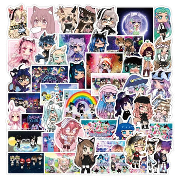 Gacha Life Stickers Pack - Laptop, Phone, Car, Water Bottle, Luggage, Scooter, Fridge Decor (Online Order Only)