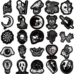 10/30/50PCS Horror Gothic Black Stickers Art Graffiti Decals Laptop Phone Suitcase Notebook Skateboard Car Cool Sticker DIY Toys (ONLINE ORDER ONLY)