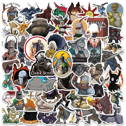 50PCS Dark Souls Horror Stickers Anime Decals Waterproof for Skateboard Laptop Motorcycle (Online Order Only)