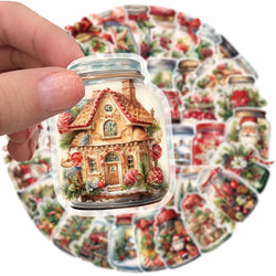 Christmas Bottle Sticker Decals for Phone Laptop Luggage Skateboard (Online Order Only)