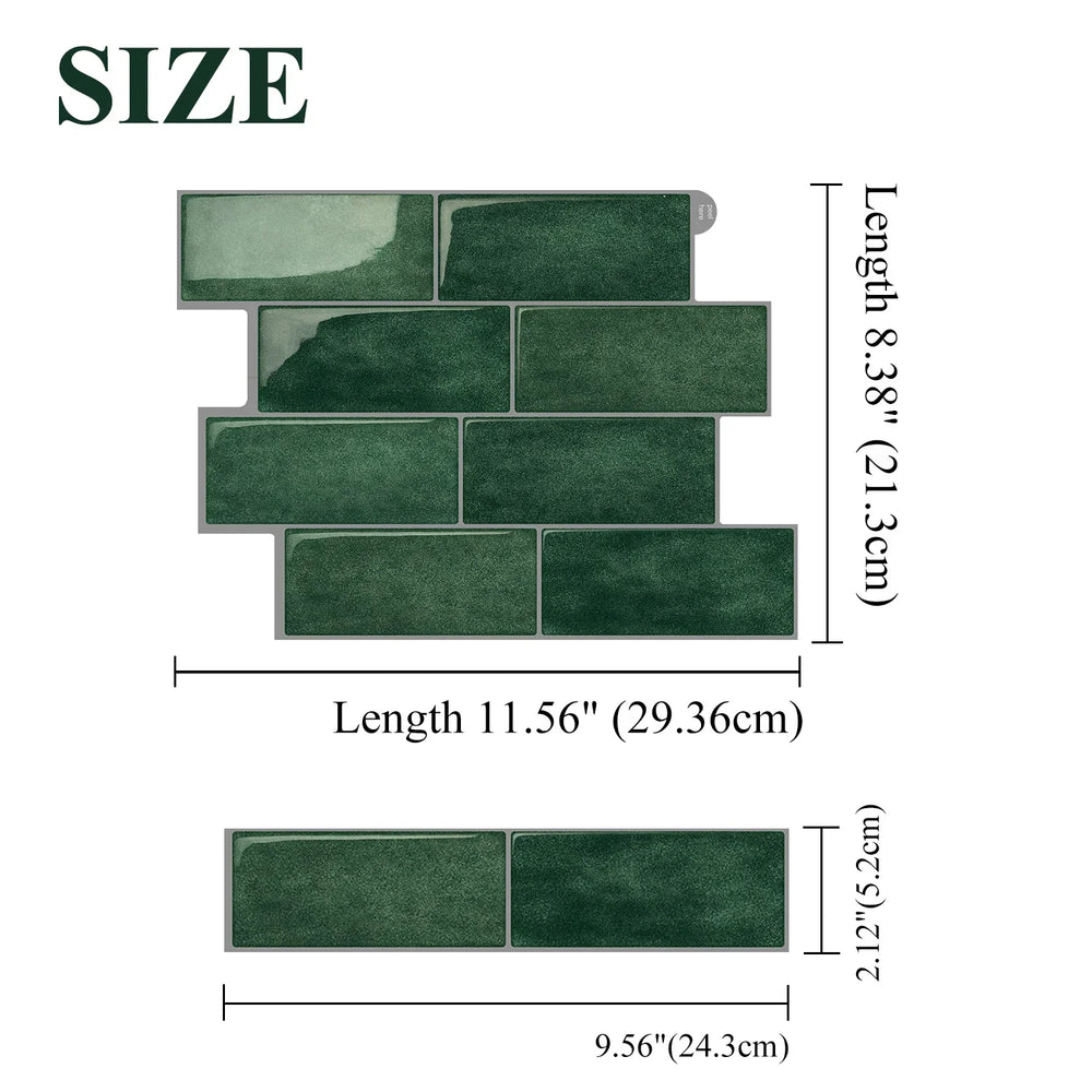 10 Sheets Peel and Stick Wallpaper Waterproof Subway 3D Wall Tile Sticker Easy to Install Big Size Wall Sticker for Home Decor (ONLINE ORDER ONLY)