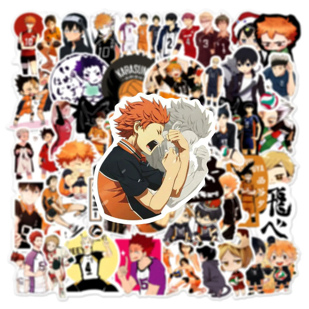 Haikyuu!! Stickers Set: Animation Decals for Kids - Fridge, Laptop, Phone, Guitar, Skateboard (Online Order Only)