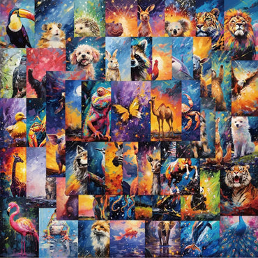 10/50pcs Cute Colorful Painting Animal Stickers Aesthetic Decals Laptop Suitcase Phone Suitcase Diary Car Decoration Sticker Toy (ONLINE ORDER ONLY)