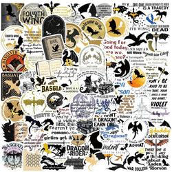 Fantasy Novel Fourth Wing Stickers Pack - Laptop, Fridge, Phone, Scrapbook, Graffiti Gift (ONLINE ORDER ONLY)