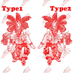 Aztec Man Women Stickers For Car Stickers External Accessories Hood Decoration Die Cutting Waterproof Prevent PVC Vinyl Decal (ONLINE ORDER ONLY)
