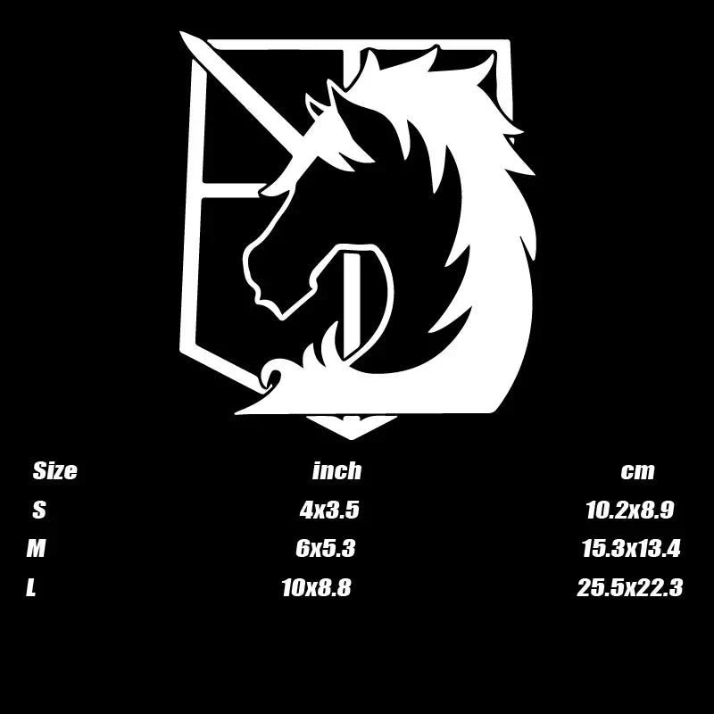 Unicorn ,CARTOON Stickers,Japanese TITAN,High quality sticker for cars trucks motorcycles &laptops! (ONLINE ORDER ONLY)