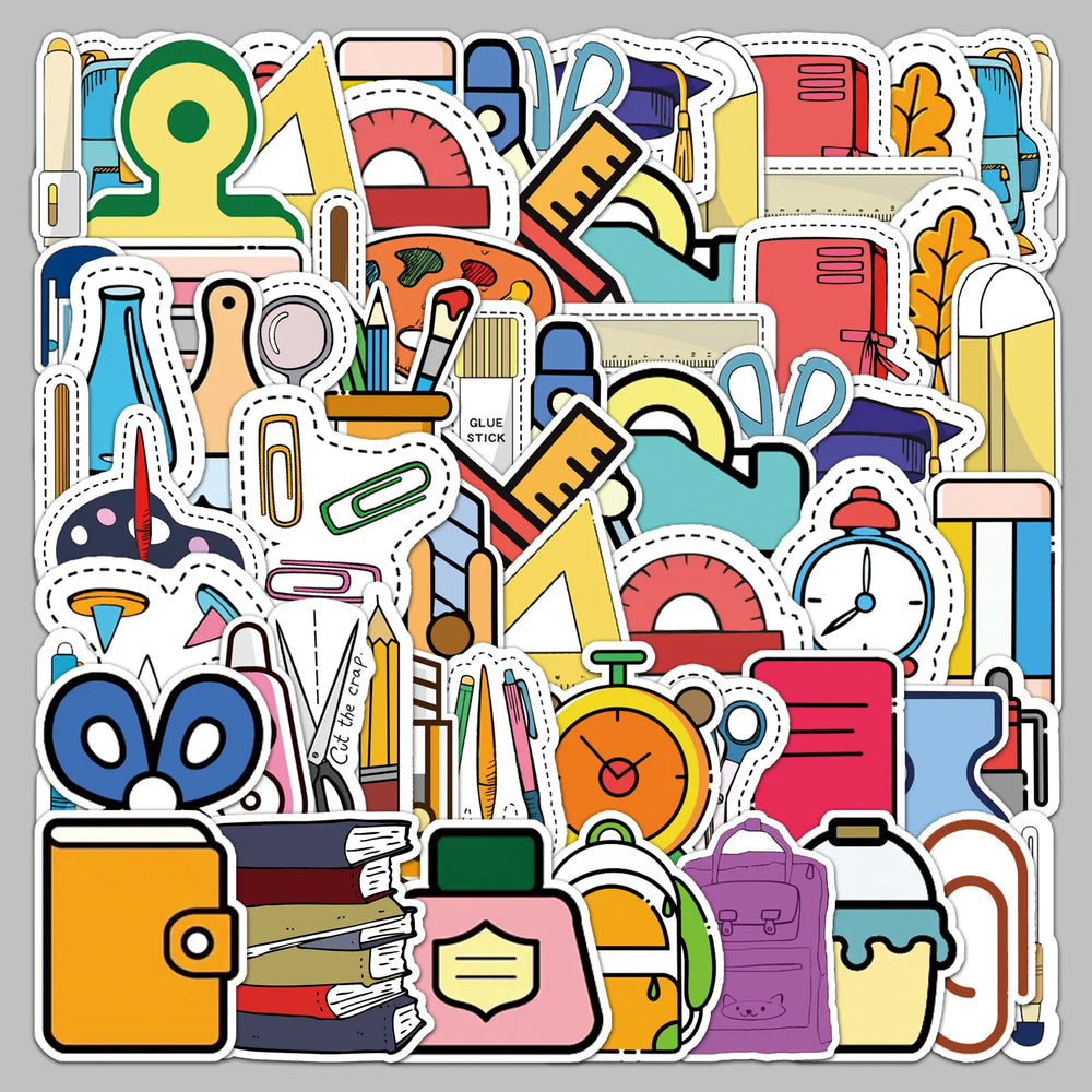 50pcs Cartoon Style Graffiti Stickers for Helmet, Wall, DIY Decoration (ONLINE ORDER ONLY)