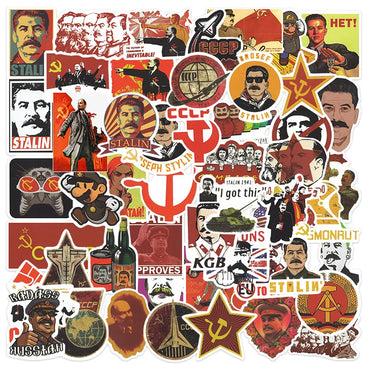 10/50pcs USSR Union Stalin Soviet Retro CCCP Mother Russia Sticker Packs (ONLINE ORDER ONLY)