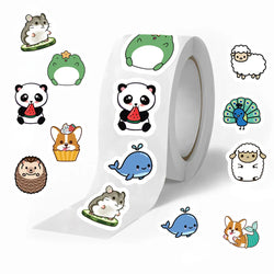 Cartoon Cute Animal Whale Sheep Frog Dog Roll Sticker Graffiti DIY Diary Pencil Box Notebook Luggage Vase Sticker Kids Toy Gift (ONLINE ORDER ONLY)