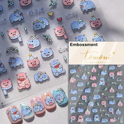 Lovely Dog Puppy Dream Heart Flower Star Pizza Food Sugar Skewers Strawberry Desserts Adhesive Nail Art Stickers Manicure Decals (Online Order Only)