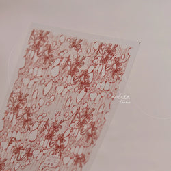 Lace Bowknot Hollow Out Fabric Art Fragmentation Sensation Petal Embossed Hottie Adhesive Nail Art Sticker Chic Manicure Decals (ONLINE ORDER ONLY)