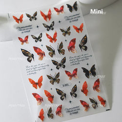 Steam Punk Butterfly Gear Green Star Gold Stamping Self Adhesive Nail Art Decoration Stickers Illusion Polarized Manicure Decals (ONLINE ORDER ONLY)