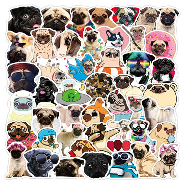 50pcs Cute Dog Stickers: Corgi, German Shepherd, Shar Pei, Dachshund, Husky - Laptop, Phone, Car Decoration (ONLINE ORDER ONLY)