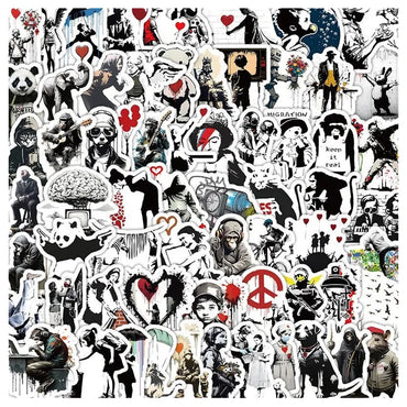 10/30/50/100pcs Cartoon Banksy Street Art Graffiti Stickers Decals Kids Toys Notebook Laptop Phone Notebook Decoration Sticker (Online Order Only)