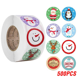 100-500pcs Christmas Sticker Cartoon Christmas Tree Santa Claus Paper Label Merry Christmas Cute Stickers Stationery Stickers (ONLINE ORDER ONLY)