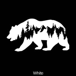 Creative Bear & woods Stickers，White and Black，For Cars, Trucks, Walls, Motorcycles & laptops (ONLINE ORDER ONLY)