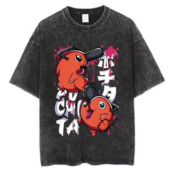 Chainsaw Man Vintage T-shirt Washed Cotton Tee (ONLINE ORDER ONLY)