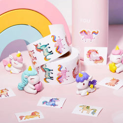 100-500pcs Cartoon Animal Unicorn Sticker kids Reward Sticker Gift Decoration Label Encouragement Student Stationery Stickers (ONLINE ORDER ONLY)