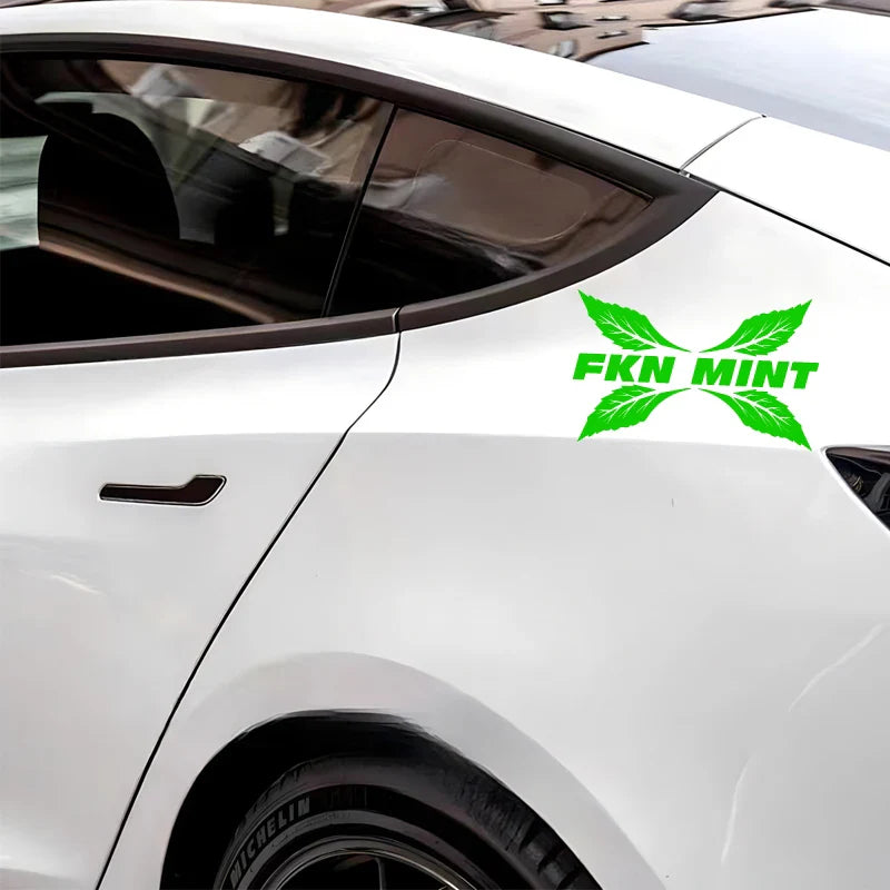 "FKN MINT"stickers,creative decal High Quality And Durable Automobiles Exterior Accessories Self-adhesive Decals (ONLINE ORDER ONLY)