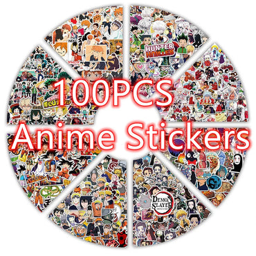 100PCS/Set Japanese Classic Anime Sticker Pack, Laptop Phone Case Waterproof DIY Sticker Toys (ONLINE ORDER ONLY)
