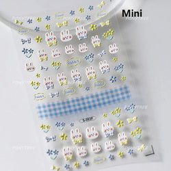 Colourful Butterfly Rose Flower Tulip Daisy Moth Orchid Narcissus 3D Self Adhesive Nail Art Decorations Stickers Manicure Decals (ONLINE ORDER ONLY)