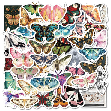 50Pcs Colorful Butterfly Stickers for Helmet, Wall, Desktop Decoration (Online Order Only)