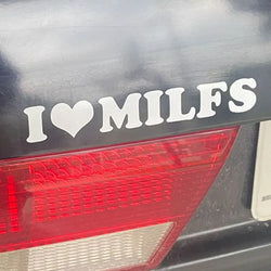 Love Milfs Car Sticker Windshield Banner Night Run JDM Sport Competition Style Waterproof Sunscreen Decorative Vinyl Decals (ONLINE ORDER ONLY)