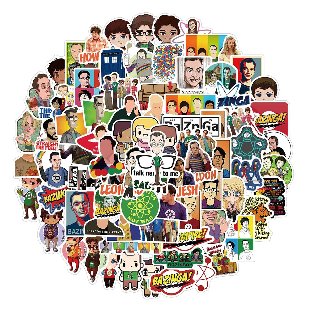 10/30/50PCS TV Show The Big Bang Theory Sticker Packs (ONLINE ORDER ONLY)