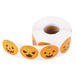 100-500pcs Halloween Skeleton Round Sticker Envelope Sealing Labels Candy Bag Sticker Halloween Decoration Decor Pumpkin (Online Order Only)