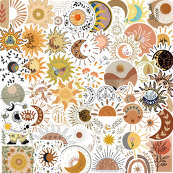Boho Sunflower Stickers for Guitar Laptop Phone Luggage Water Bottle Scrapbook (Online Order Only)