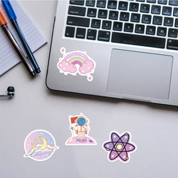 10/30/50PCS Cute Cartoon Dream Gradient Planet Outer Space Stickers For Kids Motorcycle Phone Fridge Notebook Wall Decals Toys (ONLINE ORDER ONLY)