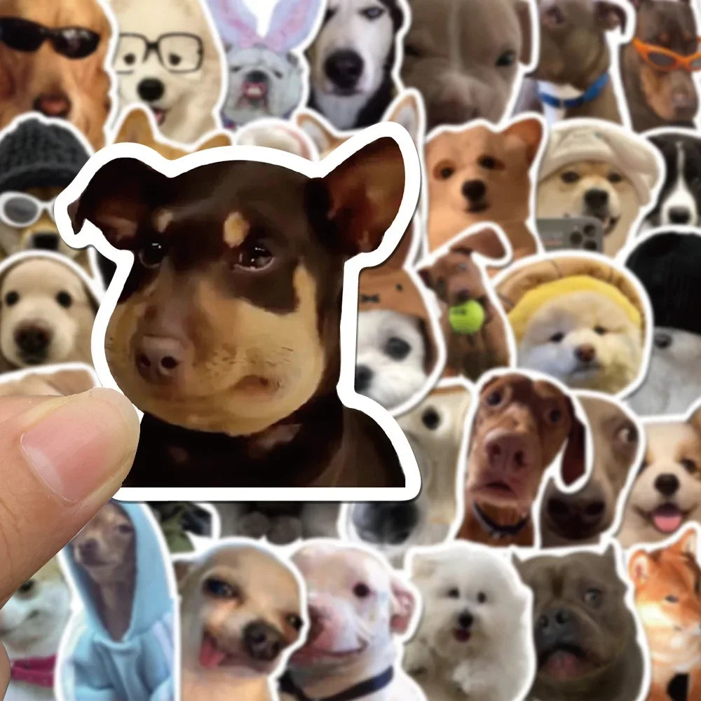 10/30/50Pcs Funny Meme Dog Waterproof Graffiti Sticker Aesthetic Decorative Luggage Laptop Phone Fridge Scrapbook Kids Stickers (ONLINE ORDER ONLY)