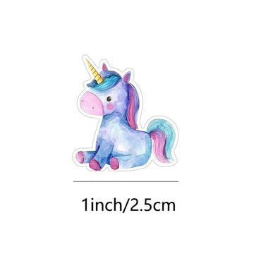100-500pcs Cartoon Animal Unicorn Sticker kids Reward Sticker Gift Decoration Label Encouragement Student Stationery Stickers (ONLINE ORDER ONLY)