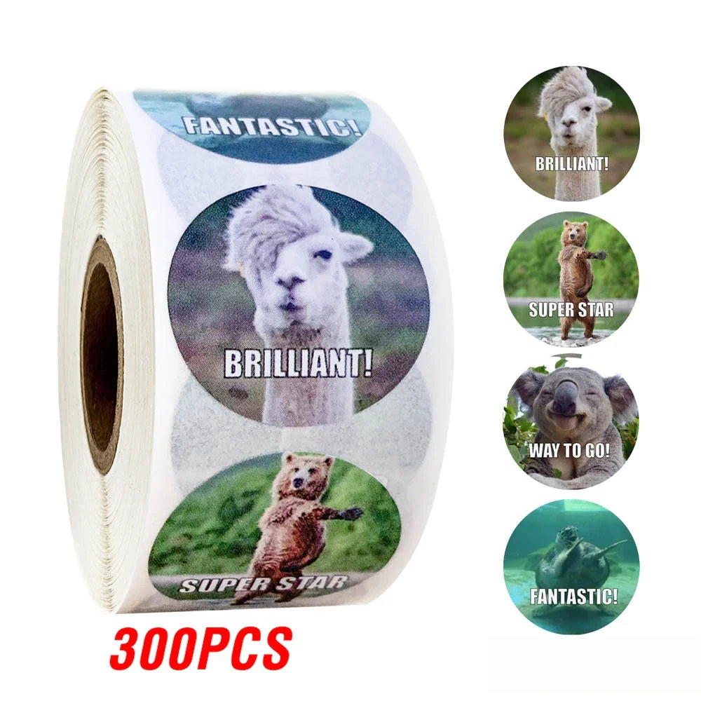 100-500pcs Animals Cartoon Stickers for Kids Toys Sticker Various Cute Designs Pattern School Teacher Reward Sticker (ONLINE ORDER ONLY)