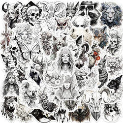Gothic Animal Skull Stickers Waterproof for Laptop, Motorcycle, Phone, Car, Skateboard, Luggage (Online Order Only)