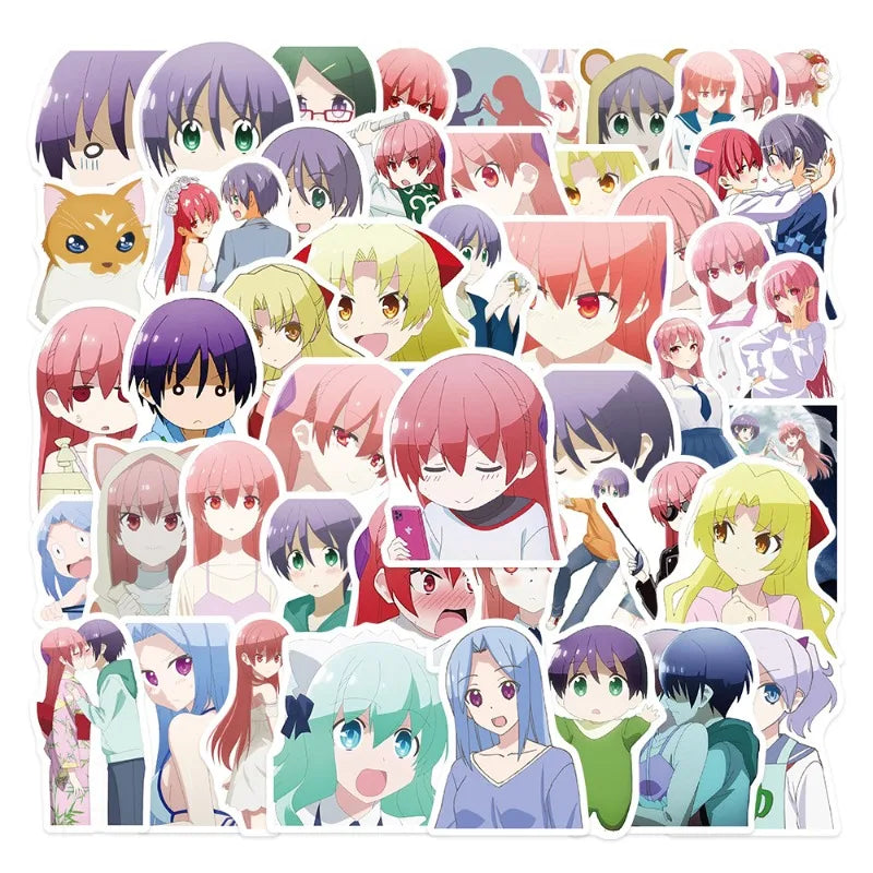 TONIKAWA Anime Stickers 50pcs: Suitcase, Water Bottle, Phone, Notebook, Fridge Decor (Online Order Only)