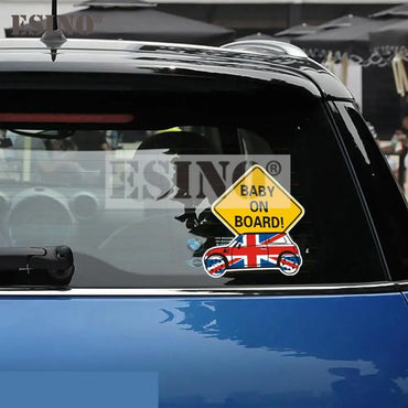 Car Styling Lovely Decorative Decal Baby On Board Creative Sticker for Mini Cooper Clubman Roadster Countryman Paceman Coupe jcw (Online Order Only)
