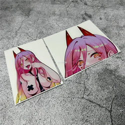 Car Styling Stickers for Anime Peeker Hot Girl Eyes Decal Auto Motorbike Helmet Applique Vinyl Tape Window Tape (ONLINE ORDER ONLY)