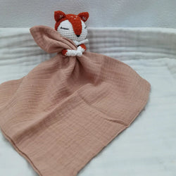 Baby Bib with Sleeping Animals Rattle (ONLINE ORDER ONLY)