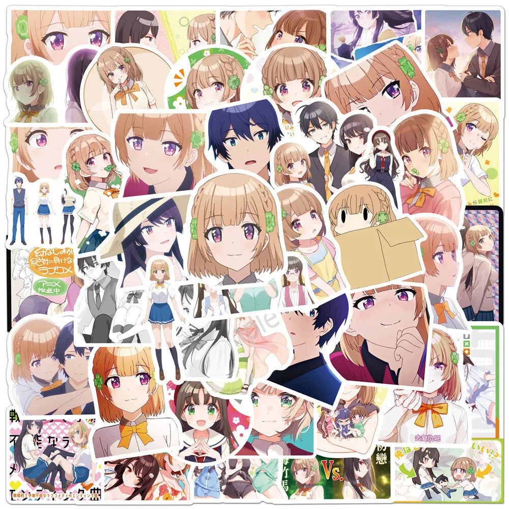 50pcs Osananajimi Ga Zettai Ni Makenai Love Comedy Helmet Wall Stickers (Online Order Only)