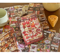 20 Sheets Japanese Retro Dessert Cut Film Sticker Book Y2K Sticker Journal Handbook Scrapbooking Kawaii Decoration Sticker Gift (ONLINE ORDER ONLY)