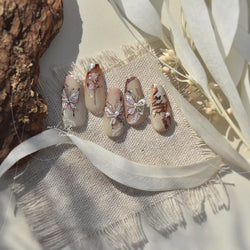 Butterfly Rose Laser Jelly Hot Stamping Lace Letter Flower Love Heart Bowknot 5D Self Adhesive Nail Art Stickers Manicure Decals (ONLINE ORDER ONLY)