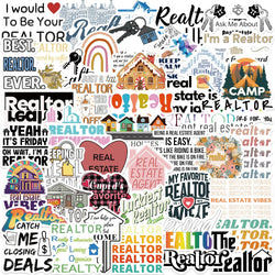 50PCS Realtor Stickers Cartoon Graffiti Sticker For Phone Laptop Suitcase Refrigerator Cup Skateboard Waterproof Decals (Online Order Only)