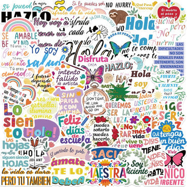 50pcs Inspirational Quote Stickers for Laptop, Study Room, Scrapbooking (Online Order Only)