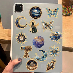 50PCS Gorgeous Universe PVC Sticker Aesthetic DIY Children's Decoration Scrapbooking Stationery Hand Accounting Tool Supplies (ONLINE ORDER ONLY)