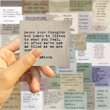 10/30/60pcs Vintage celebrity quotes Stickers Decals Cartoon Graffiti DIY  Notebook Luggage Wall Decoration PVC Sticker (ONLINE ORDER ONLY)