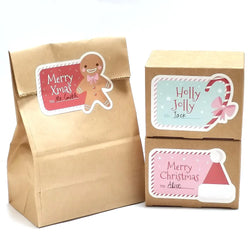 10-40Pcs 12.5x9cm Merry Christmas Stickers Fashion Cartoon Cute Labels For Gift Decorative Package Wrapping Gift Box (ONLINE ORDER ONLY)