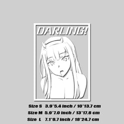 "DARLING!" anime decal,creative &funny decal for anime lovers,high quality for car windows and other windows,For a Unique look! (ONLINE ORDER ONLY)